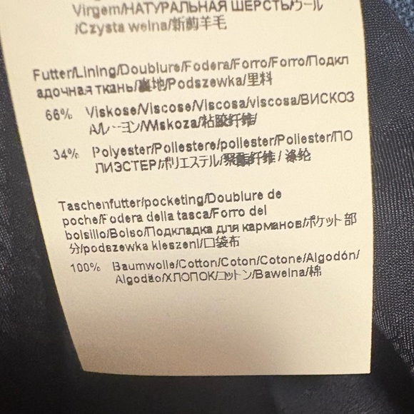 NWT Hugo Boss blue jade Janera cotton blazer US 16 lined, pockets, CLASSY $545 - Picture 15 of 16